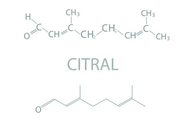 Citral molecular skeletal chemical formula