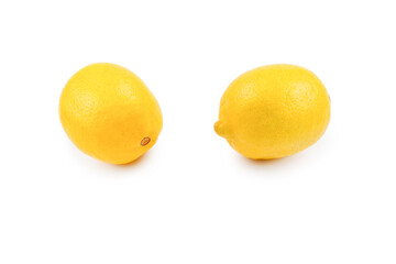 Lemon isolated on white background. Space for test or design.