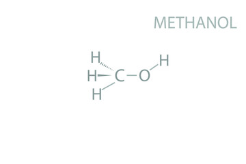 Methanol molecular skeletal chemical formula.