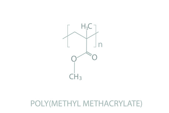 Poly(methyl Methacrylate) Molecular Skeletal Chemical Formula.