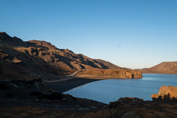 Fototapeta na wymiar Der See Kleifarvatn auf der Halbinsel Reykjanes nahe Hafnarfjörður