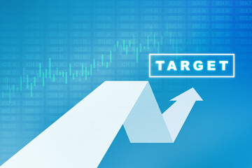 2d illustration target with arrows
