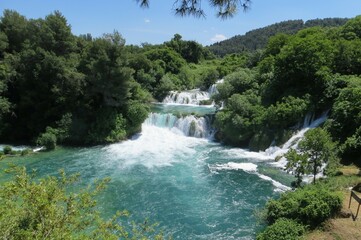 Fototapeta premium Krka Wasserfälle in Kroatien