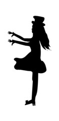 Silhouette of a girl.