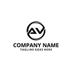 Initial AV logo design vector illustration