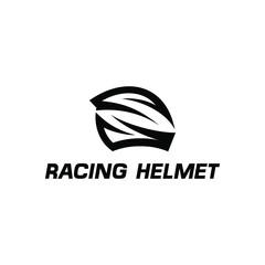 Fototapeta premium Motorcycle helmet vector illustration logo design template.