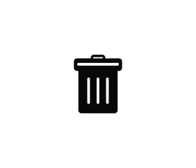 trash bucket icon vector