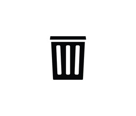 trash bucket icon vector