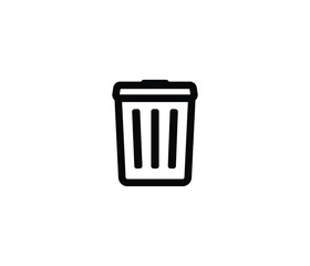 trash bucket icon vector