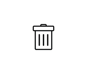 trash bucket icon vector
