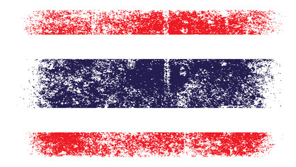 Thailand Flag Distressed Grunge Vintage Retro. Isolated on White Background