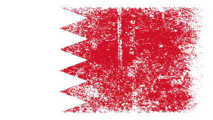 Bahrain Flag Distressed Grunge Vintage Retro. Isolated on White Background