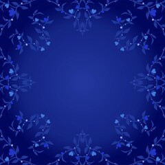 ホワイトデー素材 ハートの植物背景