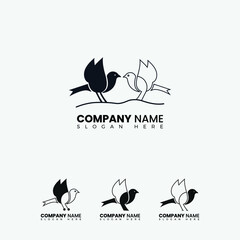 Bird logo design lafe vector template