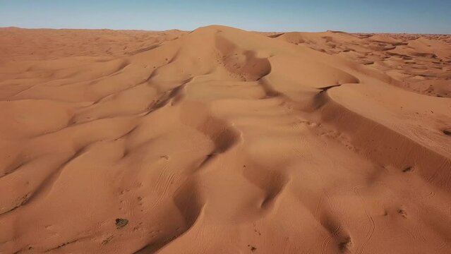 4K Footage, Aerial view of the Sahara Desert, near Taghit, Algeria 