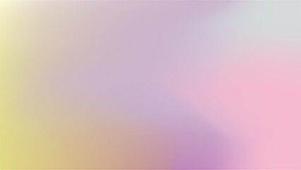 Yellow, pink and purple rainbow abstract gradient stock vector background. Iridescent holographic art texture. Applicable for poster, flyer, brochure, banner, website and graphic design
