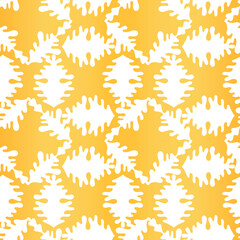 Abstract white and golden background with floral hand drawn ornament. Geometric seamless pattern for wallpaper, web page, textures, fabric, textile. Decorative vector illustration