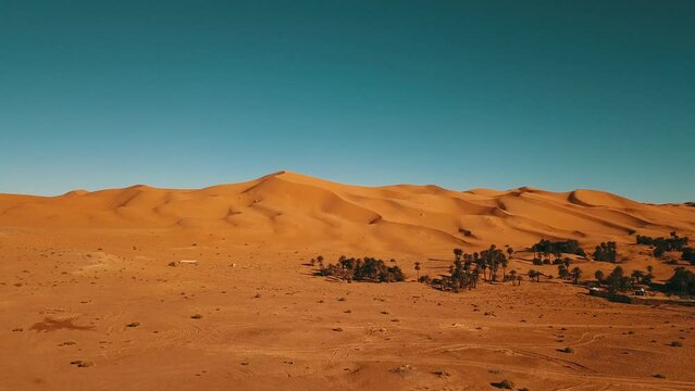 4K Footage, Aerial view of the Sahara Desert, near Taghit, Algeria 