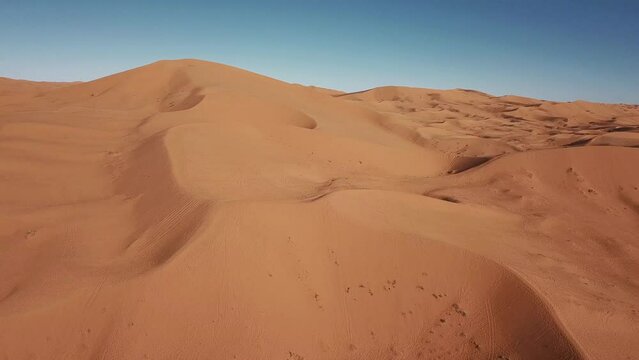 4K Footage, Aerial view of the Sahara Desert, near Taghit, Algeria 