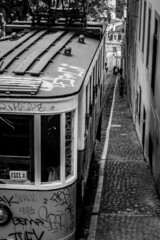 The Gloria Funicular in Lisbon
