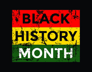 black history month sticker, vector illustration 