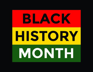 black history month sticker, vector illustration 