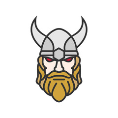 Professional Modern Viking Head Face for Esports Logo design Vector illustration
