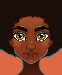 Illustration of a black girl
