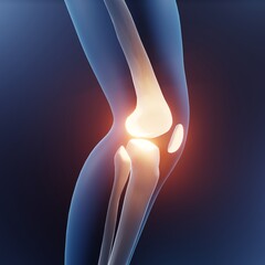 Painful knee, Joint pain illustration