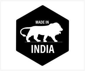 make in india abstract. made in india vector icon