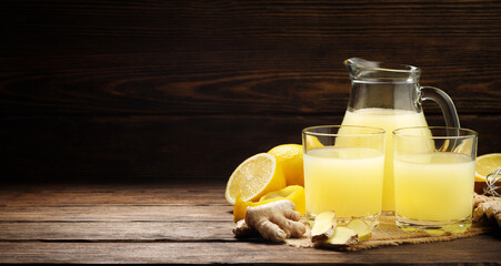 Lemon and ginger drink. Immune booster and detox.