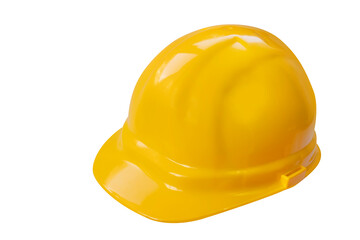 Fototapeta premium Yellow hardhat isolated on white background. constrction 
