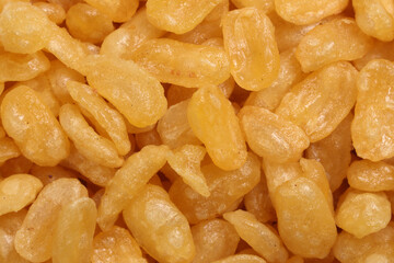 Deep fried crunchy spicy lentils moong dal fry in small glass jar