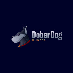 Great doberman dog logo design