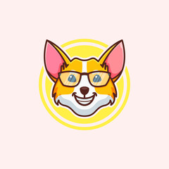 Smart fox head logo design