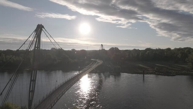 herrenkrug bridge sunrise, Herrenkrugbrücke