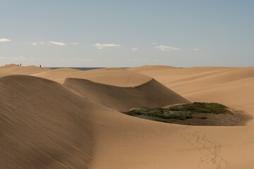 Vista de las dunas de Maspalomas en la isla de Gran Canaria, España