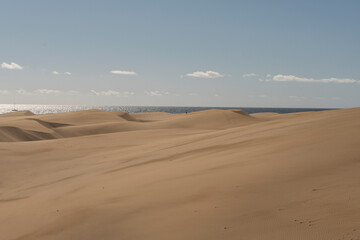 Plakat Vista de las dunas de Maspalomas en la isla de Gran Canaria, España