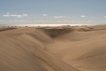 Obraz na płótnie Canvas Vista de las dunas de Maspalomas en la isla de Gran Canaria, España