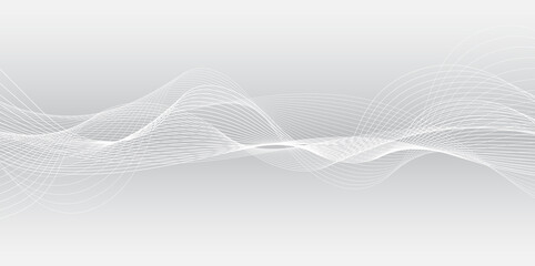 Abstract white wavy with blurred light curved line background.white