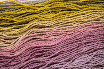 Colored yarn, thick threads for knitting warm clothes