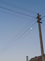 power lines in the sky