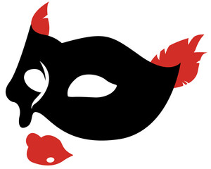 masque carnaval avec plumes pour femme