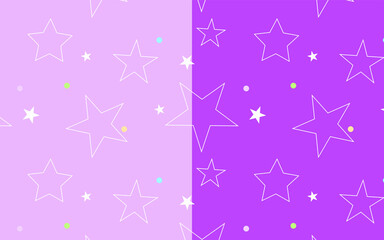 Seamless pattern of a children's room for boys with blue stars on a pink/purple background. Ideal for fabric, textiles, nursery decoration, baby shower. Surface pattern design. Vector