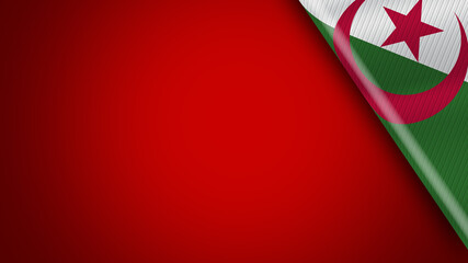 Algeria and Red Background – 3D Illustration