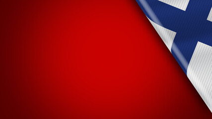 Naklejka premium Finland and Red Background – 3D Illustration