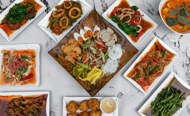 Mixed Pork, Chicken, Seafood, Soups and Rice Dishes