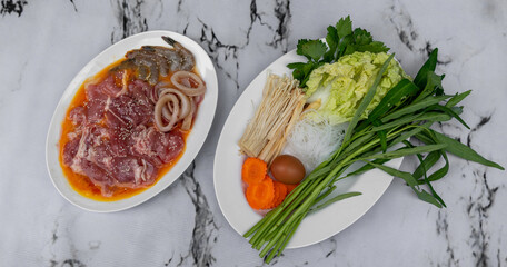 Mixed Pork, Chicken, Seafood, Soups and Rice Dishes