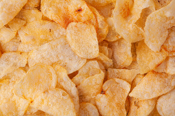 A full frame close-up of chips