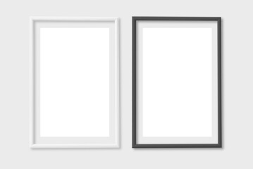 Photo  Black Blank and White Picture Frame,